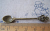 Accessories - 10 Pcs Of Antique Bronze Lovely 3D Crown Spoon Charms 11x60mm A4303