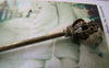 Accessories - 10 Pcs Of Antique Bronze Lovely 3D Crown Spoon Charms 11x60mm A4303