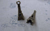 Traveling - 10 pcs Antique Bronze 3D Eiffel Tower Charms Pendants 13x42mm A7743