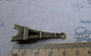 Traveling - 10 pcs Antique Bronze 3D Eiffel Tower Charms Pendants 13x42mm A7743