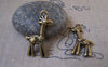 Birds, Pets & Animals - 10 pcs Antique bronze 3D Flower Giraffe Charms A2242