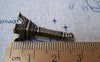 Accessories - 10 Pcs Of Antique Bronze Lovely 3D Textured Eiffel Tower Charms Pendants 10x27mm A1639