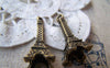 Accessories - 10 Pcs Of Antique Bronze Lovely 3D Textured Eiffel Tower Charms Pendants 10x27mm A1639