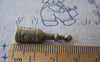 Accessories - 10 Pcs Of Antique Bronze Lovely 3D Wine Bottle Charms 8x27mm A4383