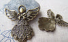 Accessories - 10 Pcs Of Antique Bronze Lovely Angel Charms Pendants 24x38mm A1595