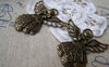 Accessories - 10 Pcs Of Antique Bronze Lovely Angel Charms Pendants 24x38mm A1595