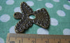 Fairy, Wings & Feathers - 10 pcs Antique Bronze Angel Pendants Connectors 36x44mm A687