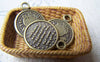 Accessories - 10 Pcs Of Antique Bronze Lovely Angel Round Charms 16mm A542