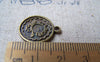 Accessories - 10 Pcs Of Antique Bronze Lovely Angel Round Charms 16mm A555