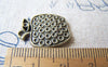 Accessories - 10 Pcs Of Antique Bronze Lovely Apple Charms 17x22mm A575