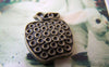 Accessories - 10 Pcs Of Antique Bronze Lovely Apple Charms 17x22mm A575