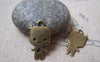 Accessories - 10 Pcs Of Antique Bronze Lovely Baby Child Charms 14x24mm A4862