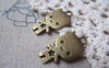 Accessories - 10 Pcs Of Antique Bronze Lovely Baby Child Charms 14x24mm A4862