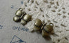 Accessories - 10 Pcs Of Antique Bronze Lovely Butterfly Charms 16x19mm A6111
