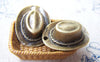 Accessories - 10 Pcs Of Antique Bronze Lovely Cowboy Hat Charms 23x30mm A2390