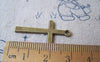 Accessories - 10 Pcs Of Antique Bronze Lovely Cross Charms 14x30mm A1352