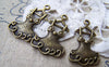 Accessories - 10 Pcs Of Antique Bronze Lovely Dress Charms 17x28mm A1915