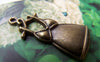 Accessories - 10 Pcs Of Antique Bronze Lovely Dress Charms 17x34mm A2481