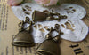 Accessories - 10 Pcs Of Antique Bronze Lovely Dress Charms 17x34mm A2481