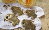 Accessories - 10 Pcs Of Antique Bronze Lovely Elephant Charms Double Sided 19x21mm A3020