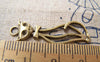 Accessories - 10 Pcs Of Antique Bronze Lovely Filigree Cat Charms 13x33mm A2668