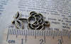 Accessories - 10 Pcs Of Antique Bronze Lovely Filigree Flower Charms 18x25mm A1885