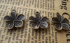Accessories - 10 Pcs Of Antique Bronze Lovely Flower Charms 17x19mm A1736