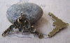 Accessories - 10 Pcs Of Antique Bronze Lovely Flower Connector Charms 28x40mm A4276