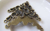 Accessories - 10 Pcs Of Antique Bronze Lovely Flower Connector Charms 28x40mm A4276