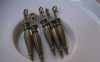 Accessories - 10 Pcs Of Antique Bronze Lovely Folded Umbrella Charms 6x35mm A3438