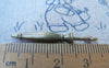 Accessories - 10 Pcs Of Antique Bronze Lovely Folded Umbrella Charms 6x35mm A3438