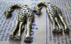 Accessories - 10 Pcs Of Antique Bronze Lovely Giraffe Pendants Charms 30x43mm A3794