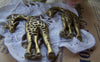 Accessories - 10 Pcs Of Antique Bronze Lovely Giraffe Pendants Charms 30x43mm A3794