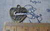 Accessories - 10 Pcs Of Antique Bronze Lovely Heart Charms 20mm A547