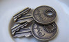 Accessories - 10 Pcs Of Antique Bronze Lovely Key Charms 21x37mm A4951
