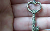 Accessories - 10 Pcs Of Antique Bronze Lovely Key Pendants Charms 18x52mm A2931