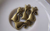 Accessories - 10 Pcs Of Antique Bronze Lovely Kitten Cat Charms 11x24mm A4820