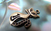 Accessories - 10 Pcs Of Antique Bronze Lovely Kitten Flat Cat Charms 16x22mm A3414