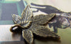 Accessories - 10 Pcs Of Antique Bronze Lovely Leaf Charms Pendants 31x31mm A3494
