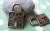 Accessories - 10 Pcs Of Antique Bronze Lovely Lock Charms 15x26mm A2060
