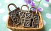 Accessories - 10 Pcs Of Antique Bronze Lovely Lock Charms 15x26mm A2060