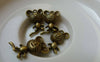 Accessories - 10 Pcs Of Antique Bronze Lovely Mouse Charms 13x20mm A5651
