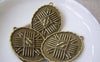 Accessories - 10 Pcs Of Antique Bronze Lovely Oval Pendant Charms 24x32mm A589
