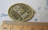 Accessories - 10 Pcs Of Antique Bronze Lovely Oval Pendant Charms 24x32mm A589