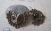 Accessories - 10 Pcs Of Antique Bronze Lovely Owl  Pendants 30x35mm A4682