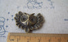 Accessories - 10 Pcs Of Antique Bronze Lovely Owl  Pendants 30x35mm A4682