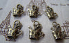 Accessories - 10 Pcs Of Antique Bronze Lovely Pen And Tool Pot Charms 12x19mm A3056