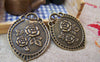 Accessories - 10 Pcs Of Antique Bronze Lovely Rose Flower Charms 23x30mm A536