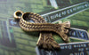 Accessories - 10 Pcs Of Antique Bronze Lovely Scarf Charms 17x25mm A1488