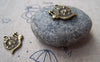 Accessories - 10 Pcs Of Antique Bronze Lovely Snail Charms Double Sided 15x18mm A673